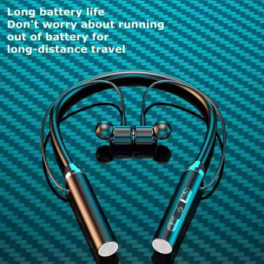 Wireless Bluetooth Neckband Headphones - Stereo Sports Headset with LED Display