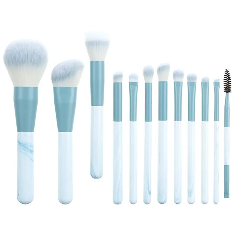 12pcs Professional Makeup Brush Set - Soft Synthetic Bristles with Travel Pouc