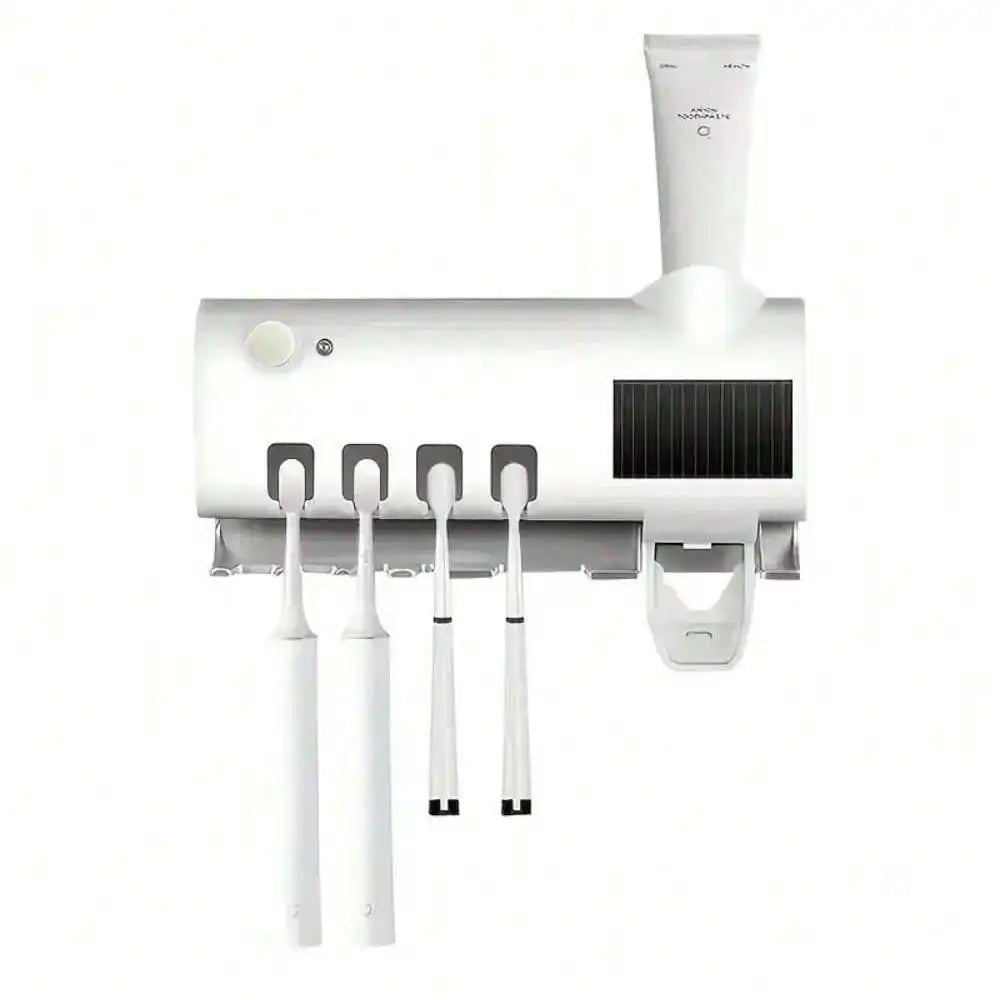 Smart Toothbrush Sanitizer & Automatic Toothpaste Dispenser