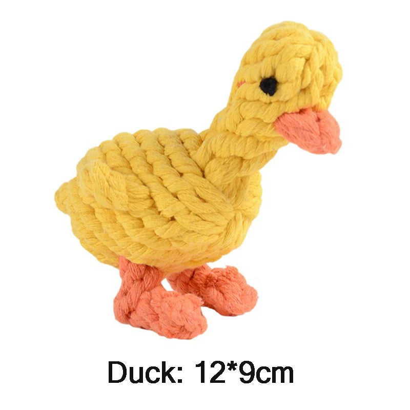 Durable Cartoon Animal Cotton Rope Chew Toy for Dogs