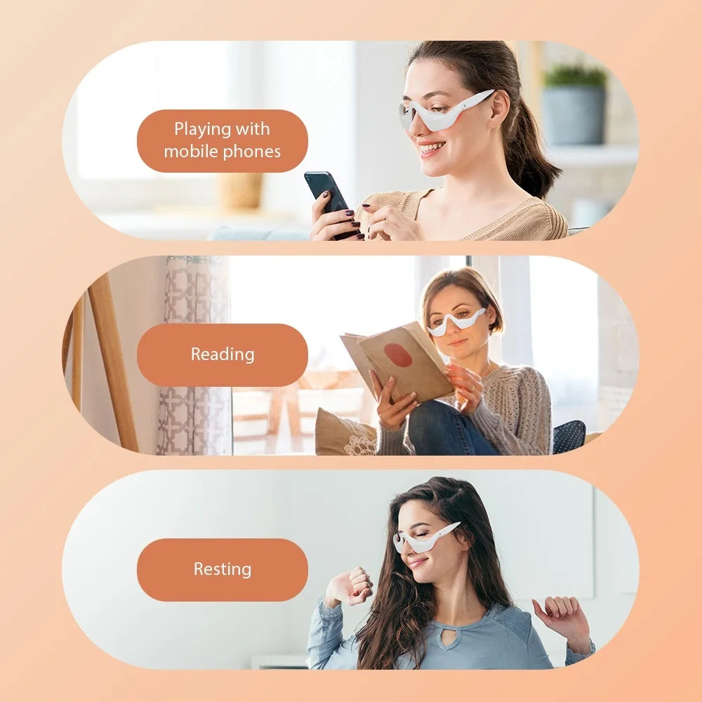 Smart EMS Eye Massager Glasses - Fatigue Relief & Anti-Aging Therapy