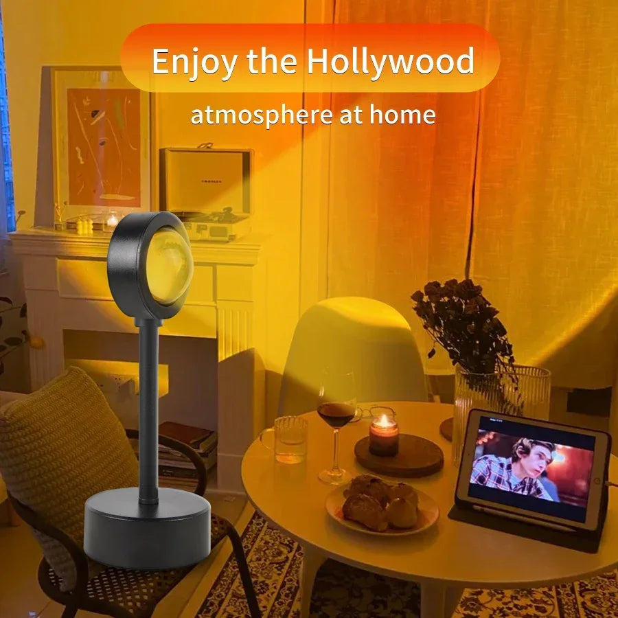 Romantic LED Sunset Projection Lamp - Atmosphere Night Light Projector HD