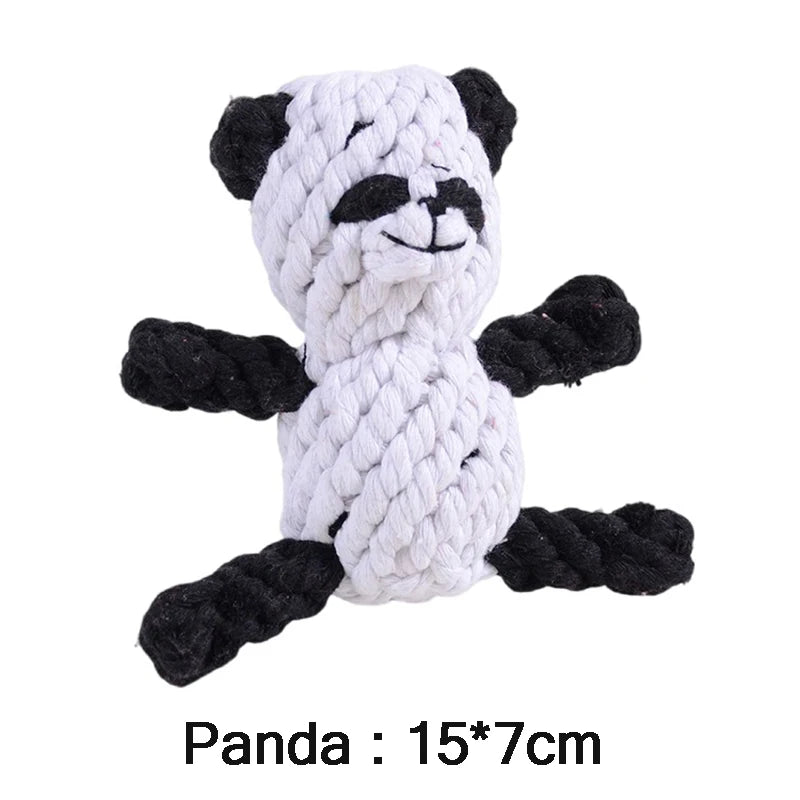 Durable Cartoon Animal Cotton Rope Chew Toy for Dogs